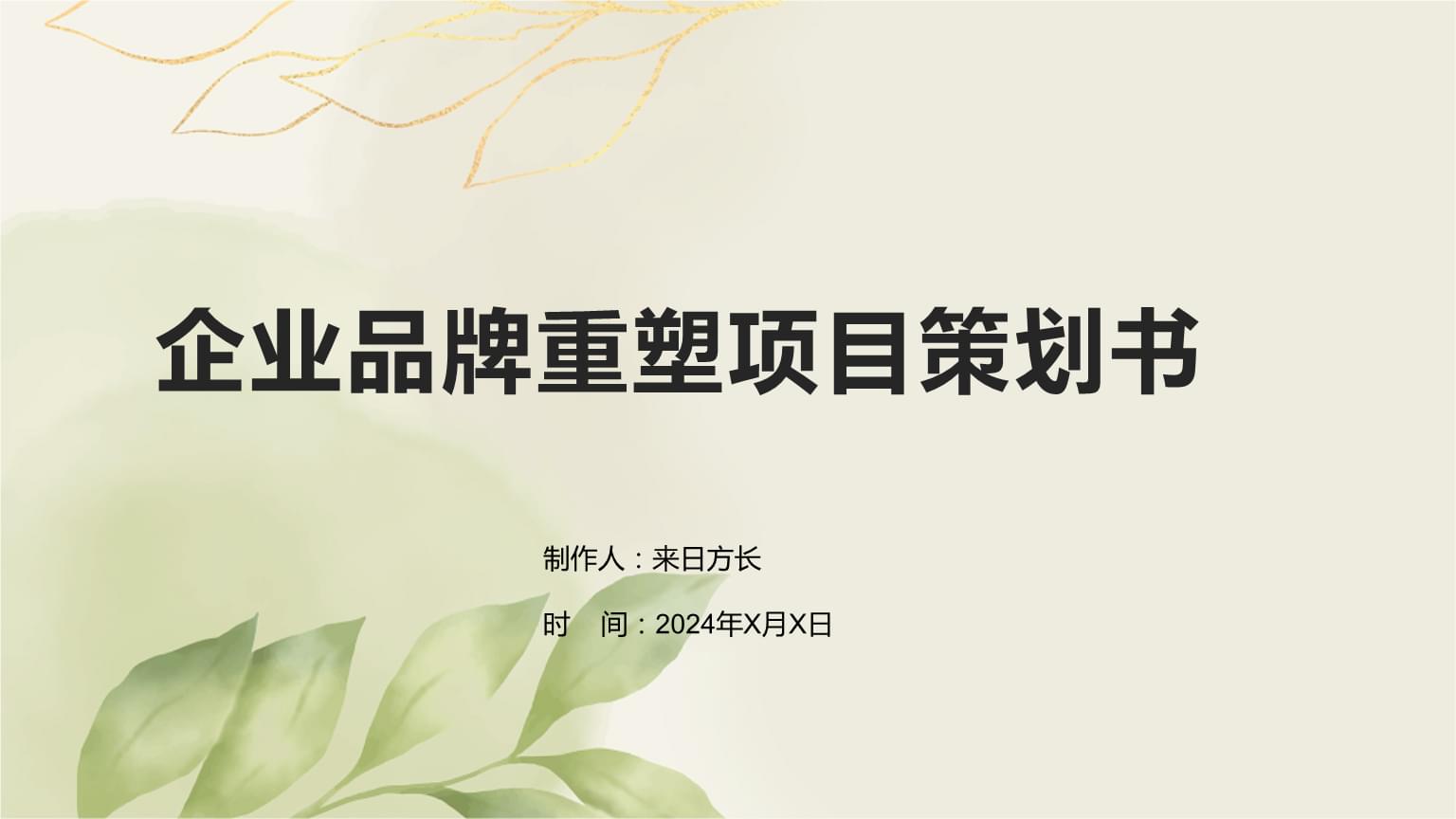 企业品牌重塑项目策划书.pptx